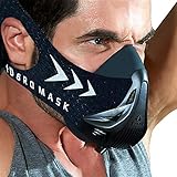 FDBRO Sportmaske - Workout-Trainingsmaske - High-Altitude-Endurance-Maske erhöht die Kraft, Laufwiderstand Atemmaske mit Tragetasche