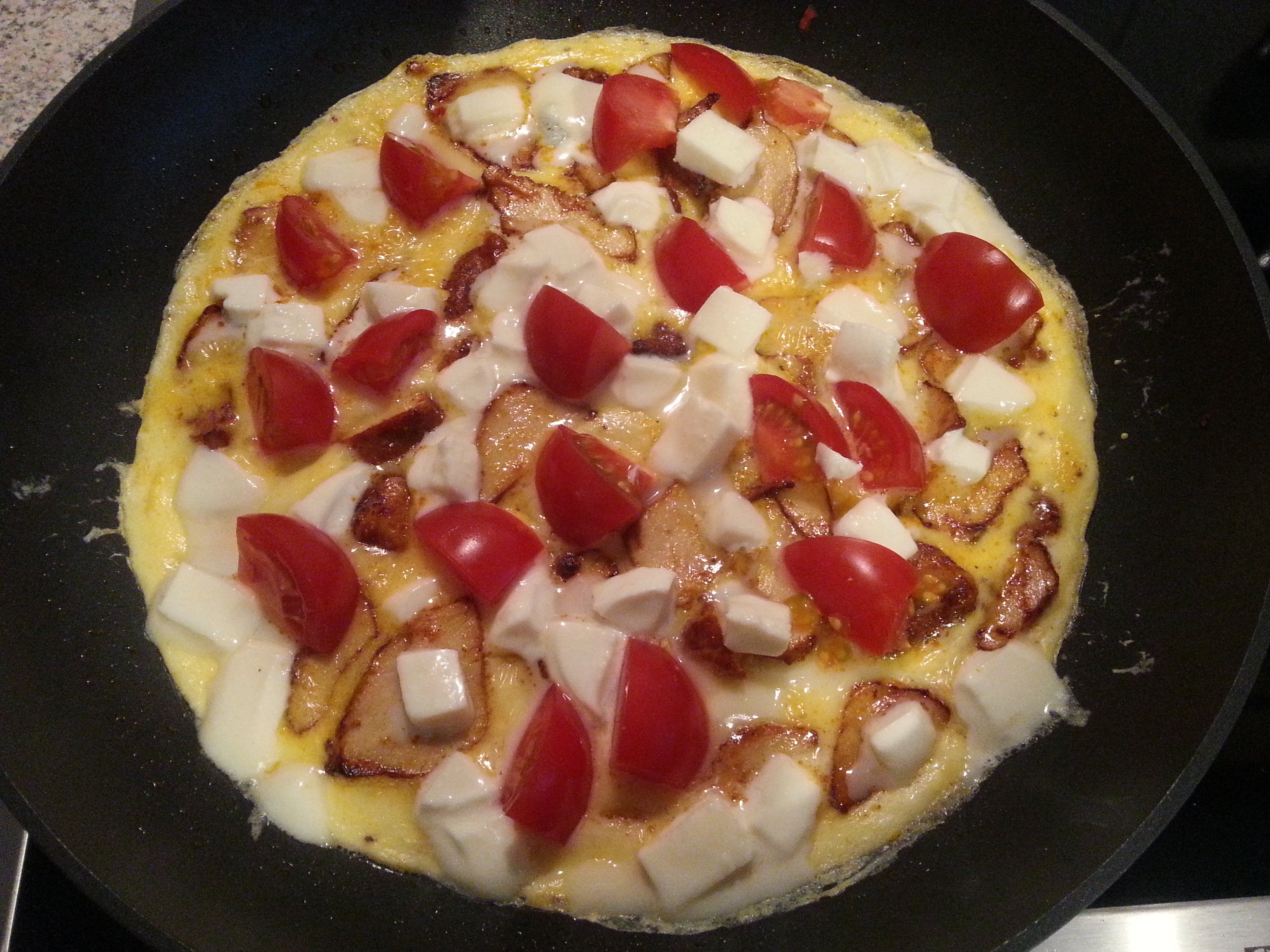Hühnchen mit Ei und Mozzarella