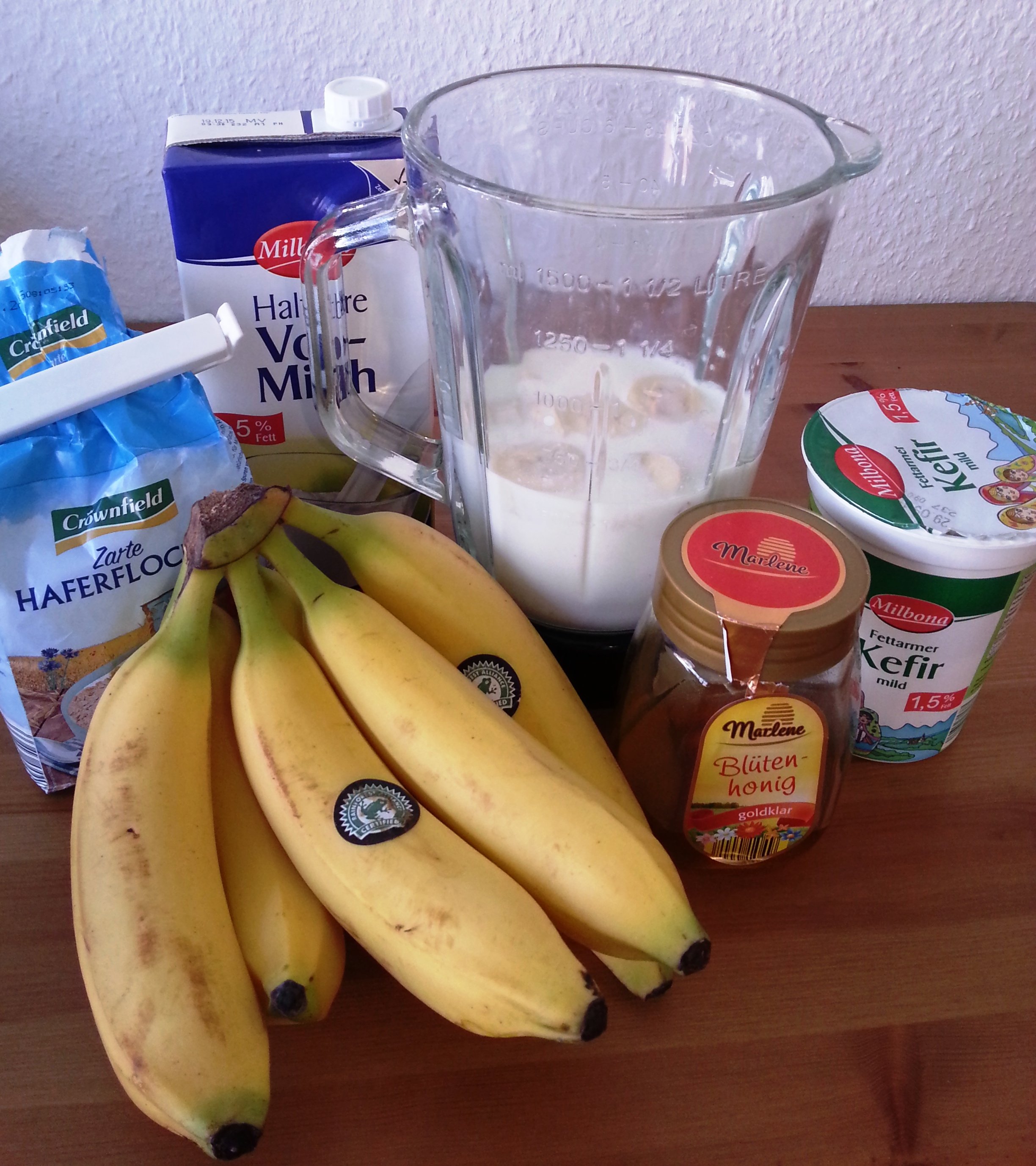 Honig Bananen Shake High Carb