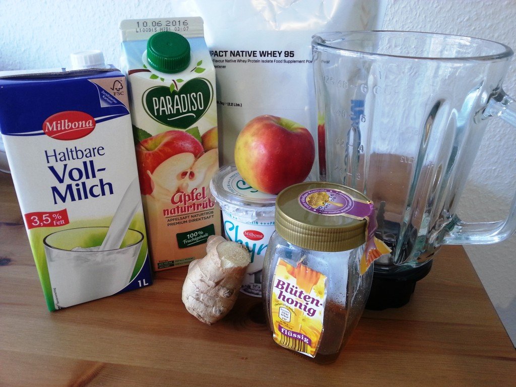 Apfel Ingwer Shake fettarm