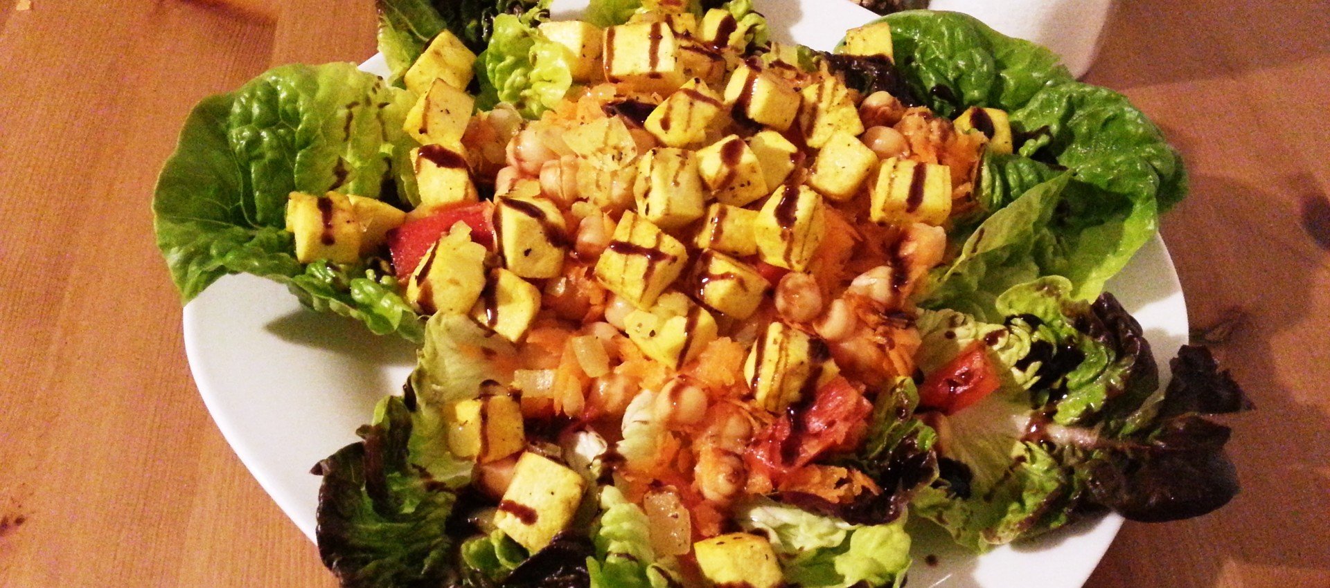 Kichererbsen Salat mit Tofu