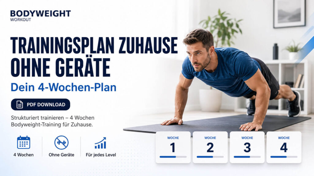 Trainingsplan zuhause ohne Geräte: Dein 4-Wochen-Plan