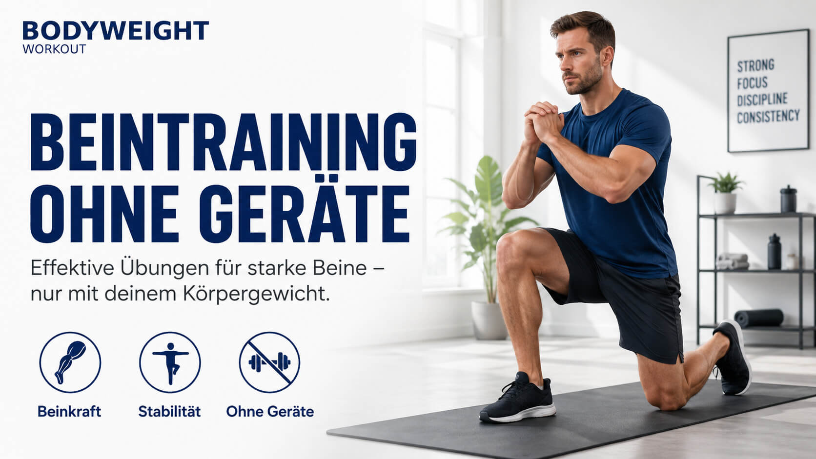 Beintraining ohne Geräte